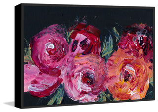 "Blooming Rose" Floater Framed Painting Print, Canvas, 18"x12"