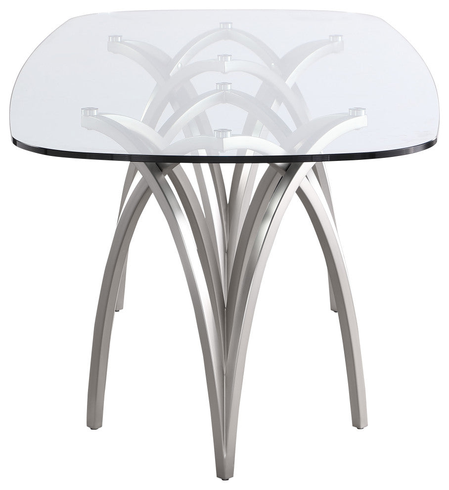 Madelyn Dining Table, Chrome Finish