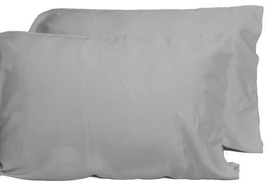 Premium 100% Organic Bamboo Fiber 2-Piece Pillowcase Set, Silver Gray, King Pillowcases
