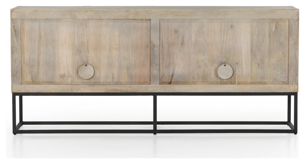 Kelby Sideboard-Light Wash Carved Mango