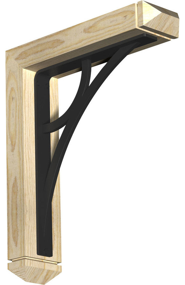 Galveston Arts and Crafts Ironcrest Bracket Single, 4"x16"x19", 2" Thick