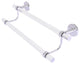 Clearview 36" Double Towel Bar with Twisted Accents, Polished Chrome