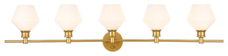 Elegant Lighting LD2325 Gene 5 Light 47"W Vanity Light - Brass
