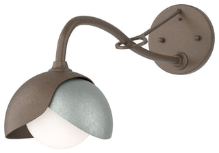 Brooklyn 1-Light  Sconce, Bronze, Vintage Platinum, Opal Glass