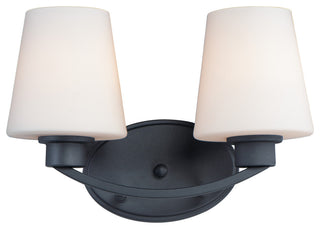 Maxim 11832SW Shelter 2 Light 13"W Bathroom Vanity Light - Black
