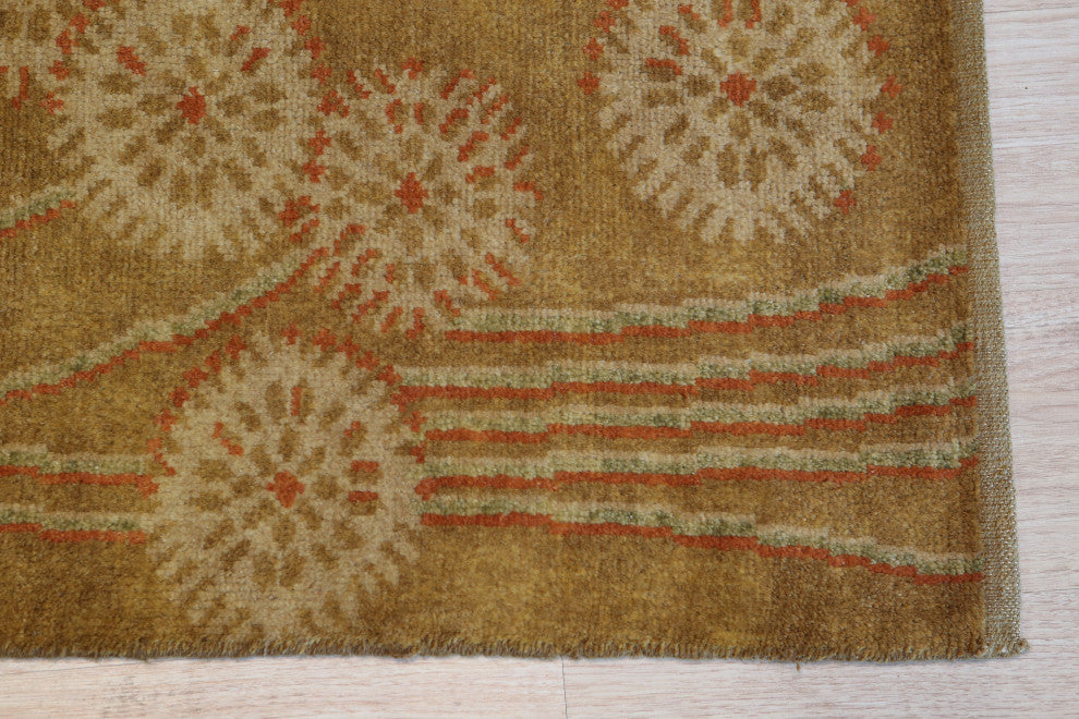 Brown Transitional All Over Ningxia Area Rug