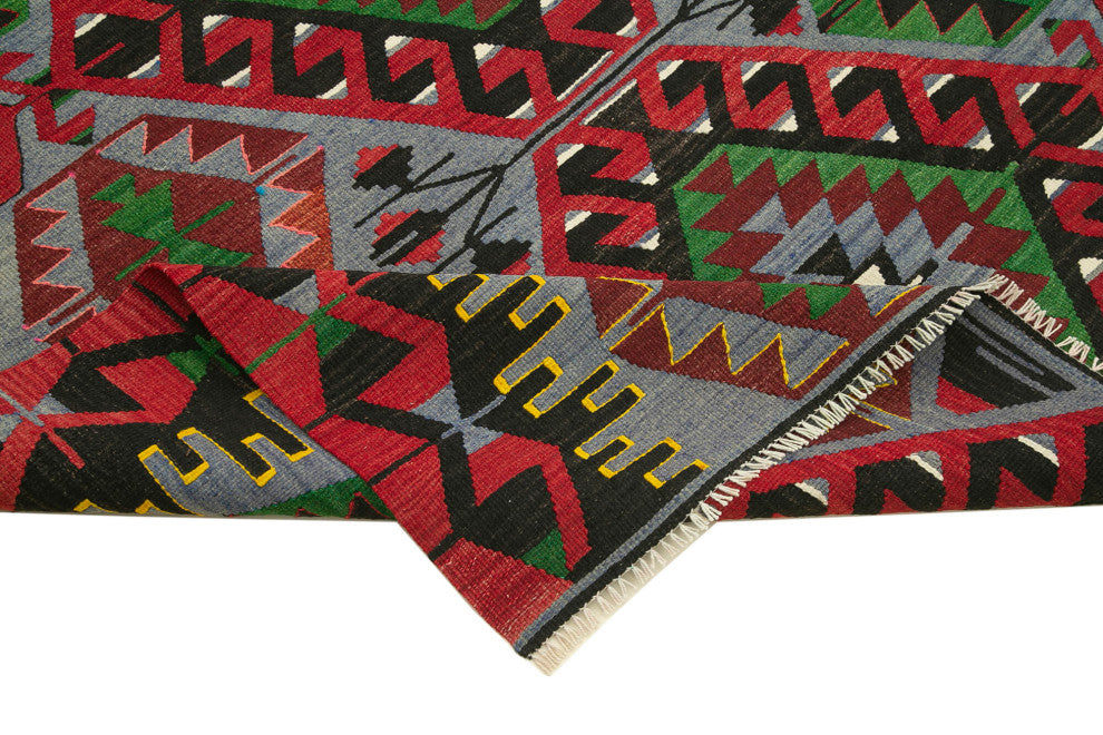 Rug N Carpet - Hand-knotted Turkish 5' 3'' x 9' 6'' Rustic Kilim Rug