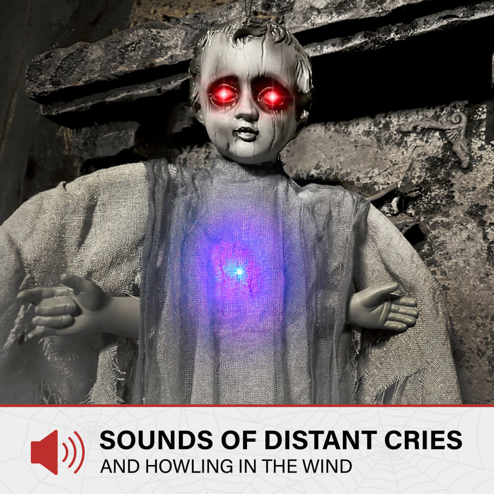 Animatronic Haunted Angel, Lights and Sound
