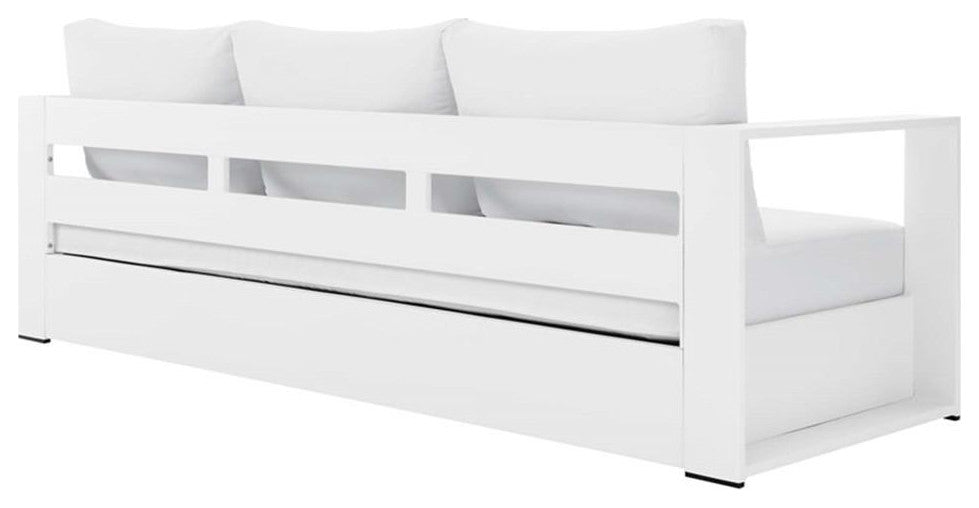Tahoe Outdoor Patio Powder-Coated Aluminum 3-Piece Set, White White
