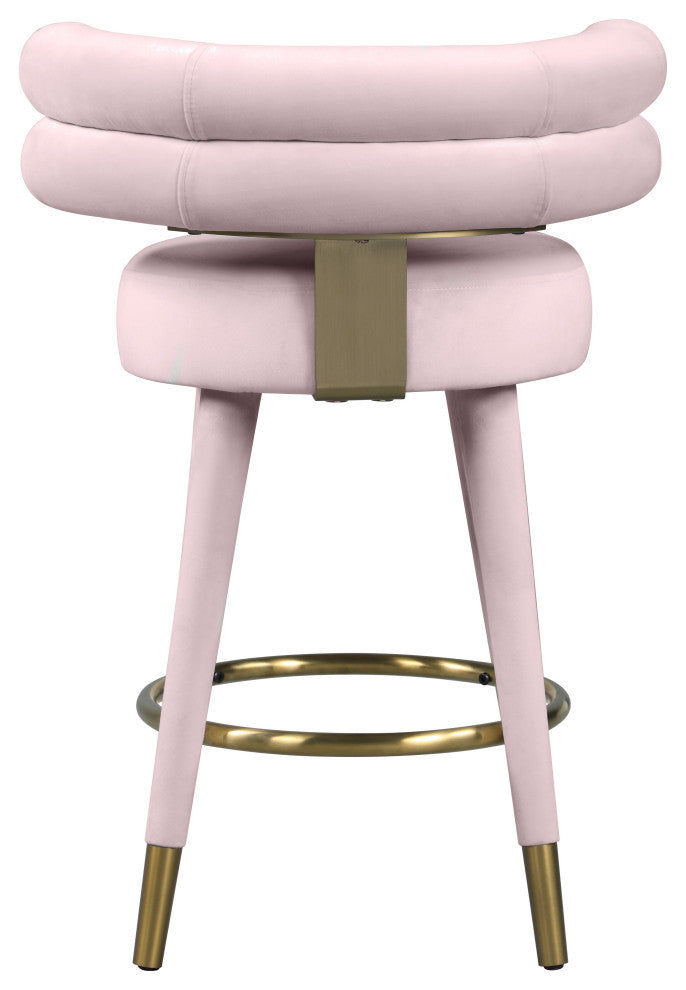 Fitzroy Velvet Upholstered Counter Height Stool (Set of 2)