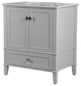 31" Single Vanity, Light Gray With Engineered Stone Top