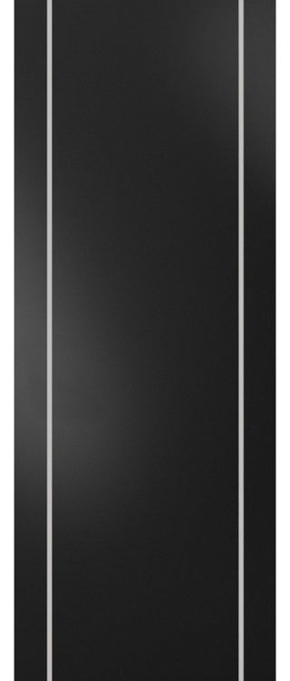 Slab Barn Door Panel 36 x 84 | Planum 0410 Matte Black with  | Sturdy Finished