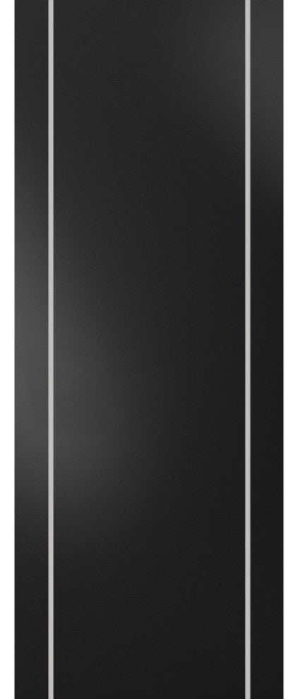 Slab Barn Door Panel 36 x 84 | Planum 0410 Matte Black with  | Sturdy Finished