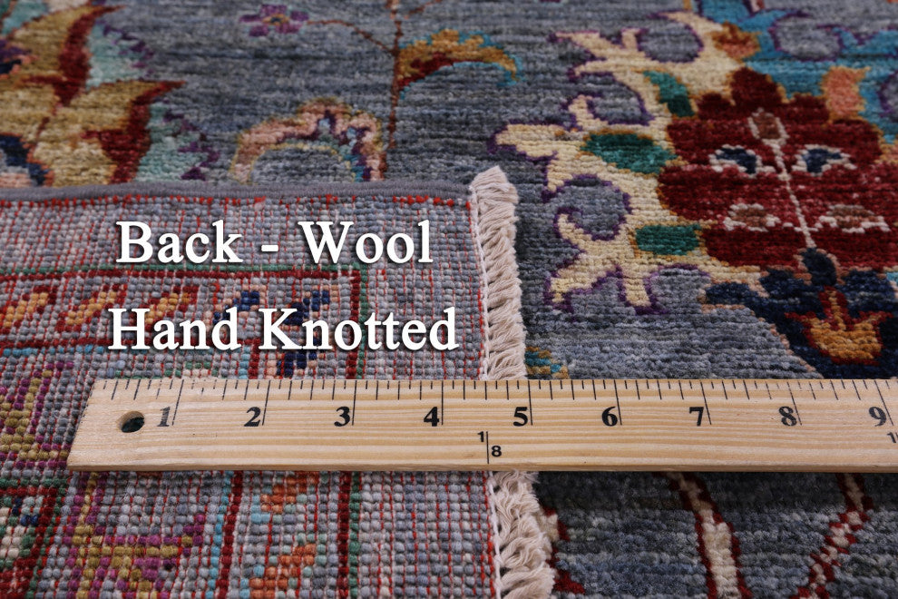 Hand-Knotted Persian Tabriz Wool Rug 6' 6" X 10' 2" Q9626