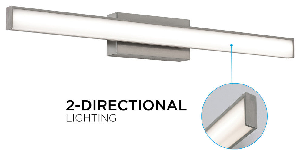 Tonya LED Vanity, Satin Nickel, 24"