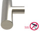 TileWare Victoria Series Straight Grab Bar, Contemporary, Brushed Steel, 18"