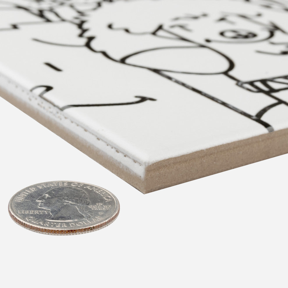 Oh My Dog and Oh My Cat Porcelain Floor and Wall Tile, Dog