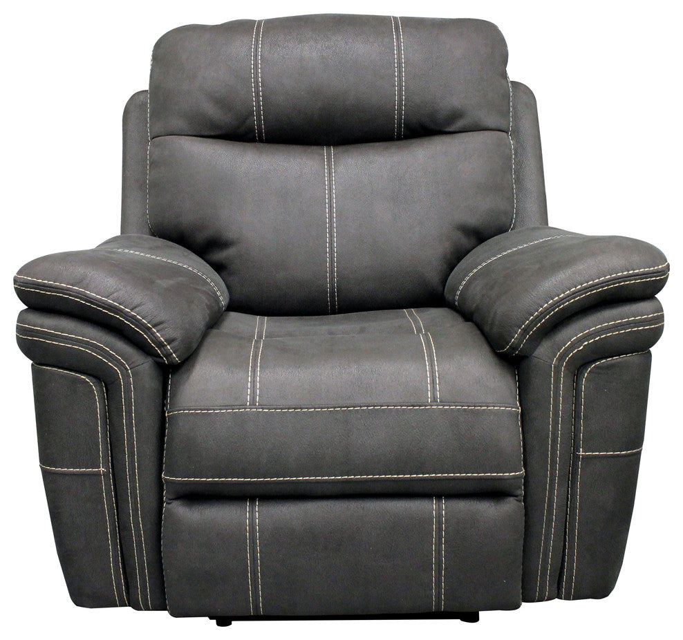 Linus Hudson Grey Power Reclining Sofa and Loveseat