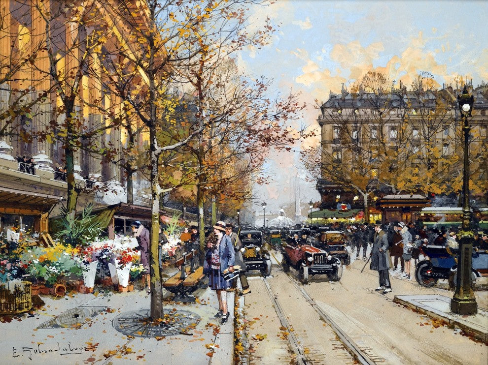 Tile Mural Paris. La Madeleine By Eugene Galien-Laloue, 6"x8", Matte
