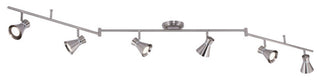 Alto LED Adjustable Ceiling Spot Track Light, Brushed Nickel and Chrome, 6-Light