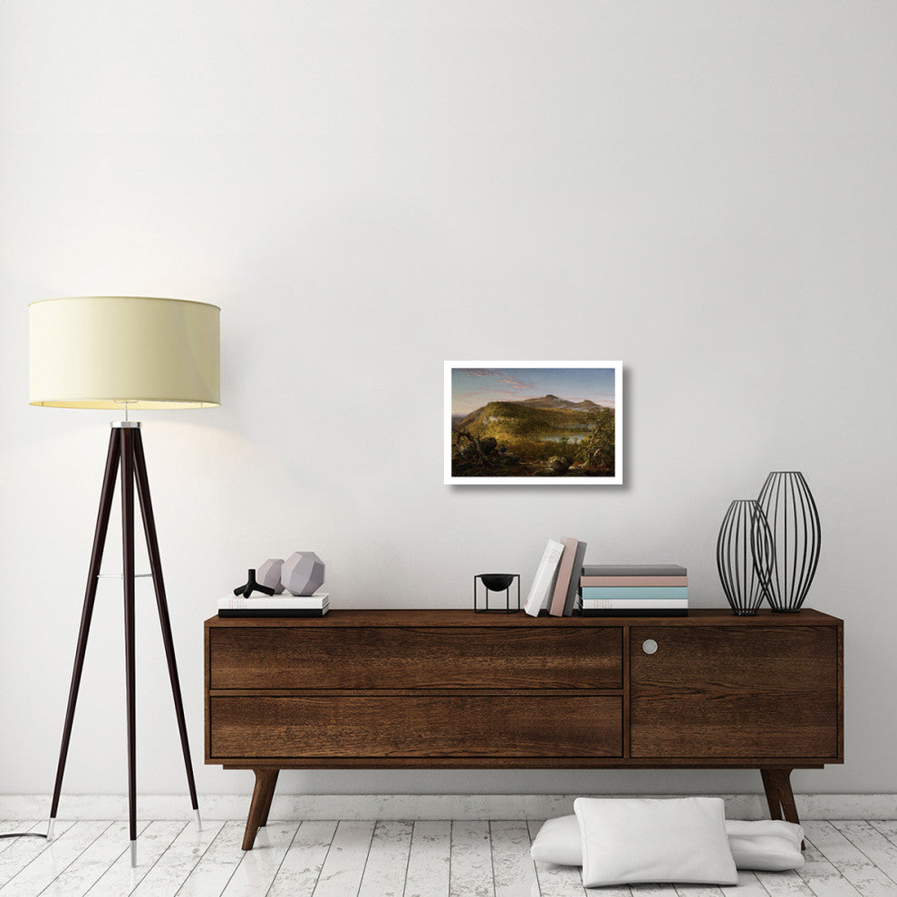 "2 Lakes, Mountain House, Catskill Mountains, Morning, 1844" Paper Art, 24"x17"