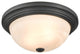 2 Light 13" Matte Black Flushmount