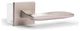 Modern Heavy Duty Designer Interior Door Lever - Canal Collection, Satin Nickel, Passage Left Hand