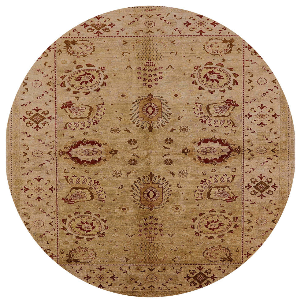 Ahgly Company Indoor Round Mid-Century Modern Area Rugs, 4' Round