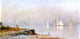Alfred Thompson Bricher Harbor Scene and White Sails Gallery Wrapped Canvas
