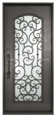 Altamura 37X81 Right Hand Inswing, Medium Copper, Rain Glass, Handles, Deadbolt