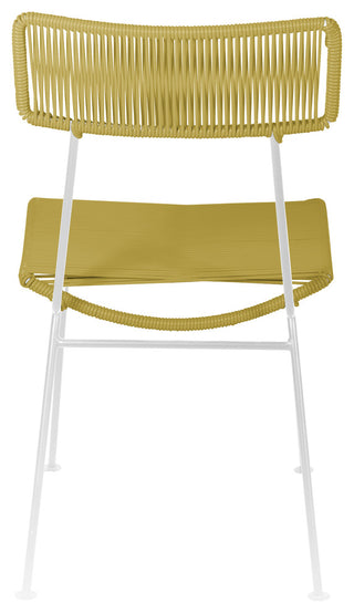 Hapi Indoor/Outdoor Handmade Dining Chair, Caramel on White