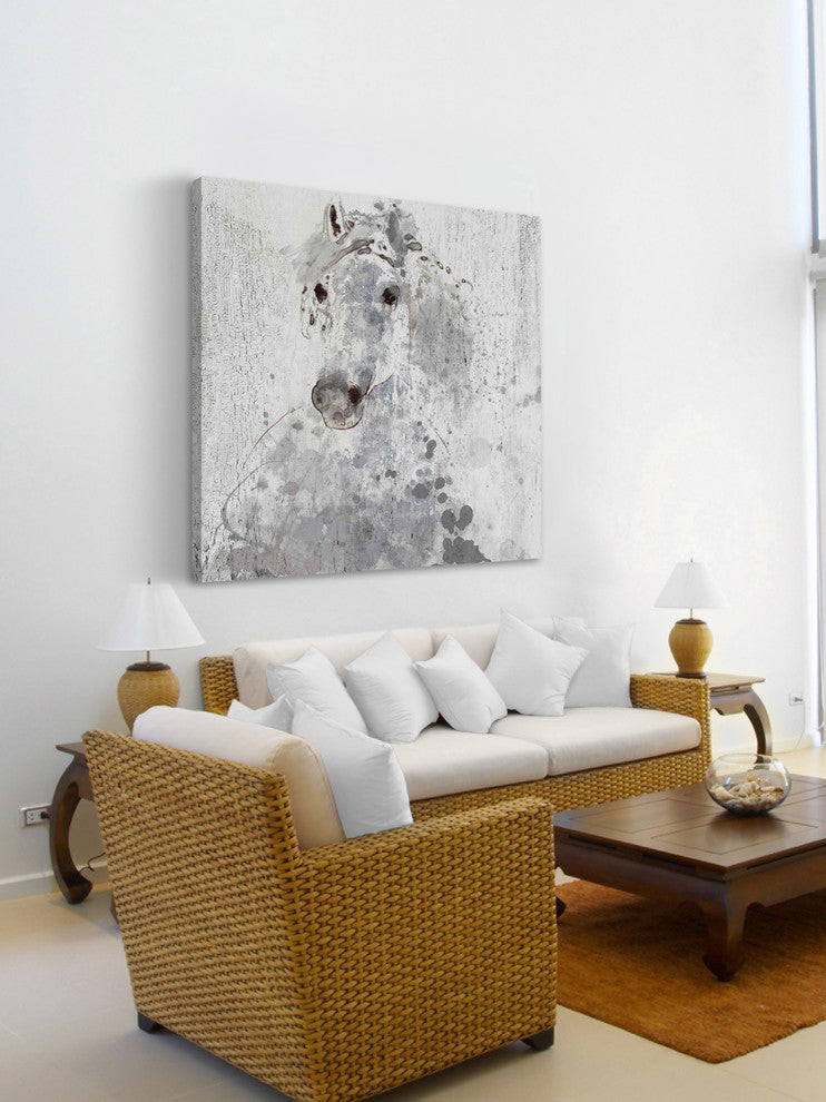 Marmont Hill, "Silver Sunshine" by Irena Orlov Painting on Wrapped Canvas, 24x24