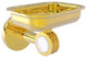 Clearview Wall Mounted Soap Dish Holder with Dotted Accents, Polished Brass