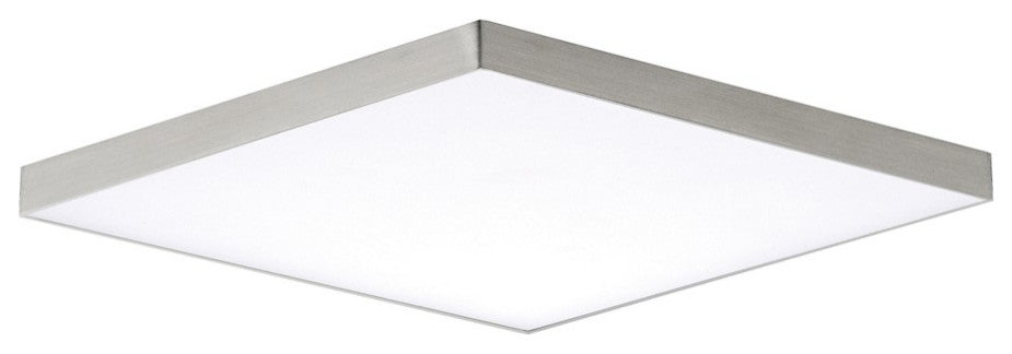 Maxim Lighting Trim 15.5" Square LED Flush Mount 3000K, Nickel/White, 57675WTSN