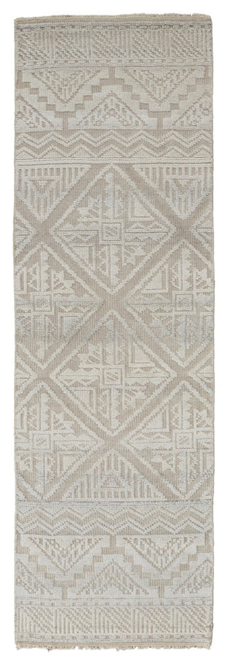 Eckhart Nomadic Diaimond Pattern Rug, Ivory, 2'6"x8'