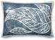 Navy Leaf Imprint I 14x20 Spun Poly Pillow
