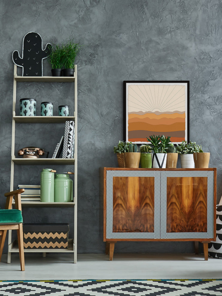 "Enchanting Sun Rays" Framed Painting Print, 12x12