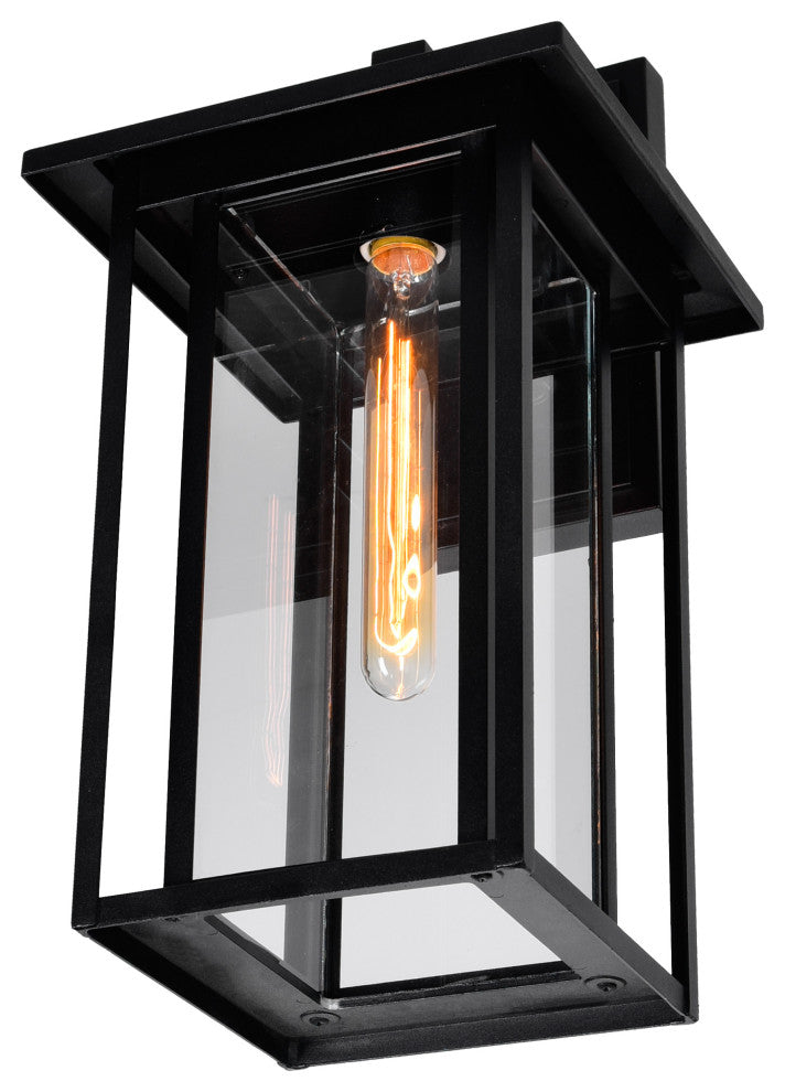 Crawford 1 Light Black Outdoor Wall Light