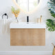 Siena Wall-mounted Single Bath Vanity, Light Brown, 36inch, No Mirror