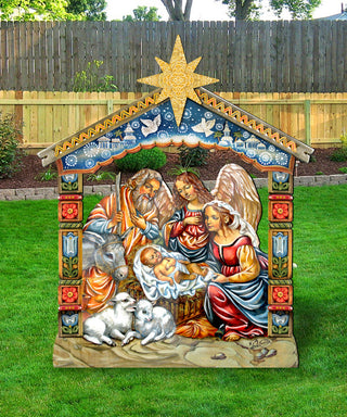 Outdoor Nativity 44 Inch Free Standing