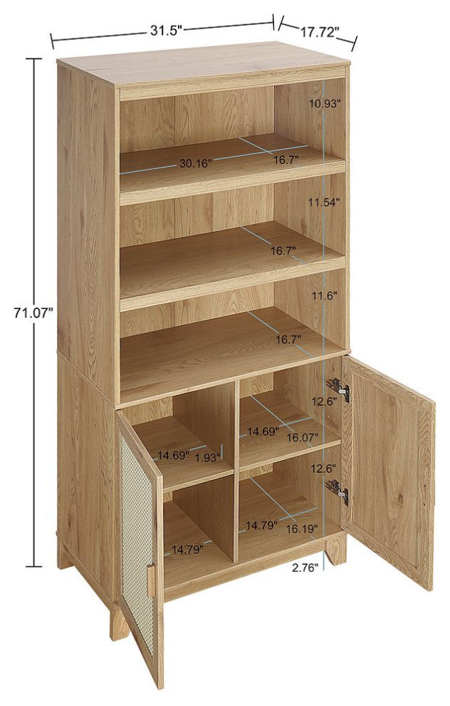 Manhattan Comfort Sheridan Bookcase Cabinet, Set of 2