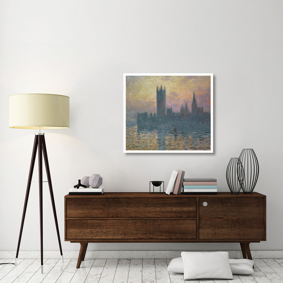 "The Houses of Parliament, Sunset, 1903" Print by Claude Monet, 38"x34"