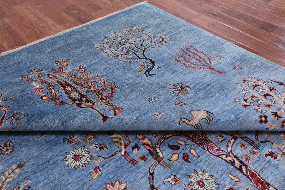 Handmade Persian Gabbeh Tribal Rug 8' 1" X 11' 2" Q7431