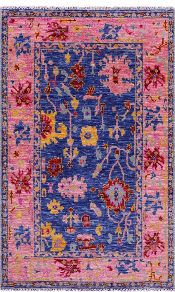 Turkish Oushak Handmade Wool Rug 5' 1" X 8' 2" - Q15877