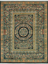 Pak-Persian Dua Black/Light Green Rug, 9'1x12'7