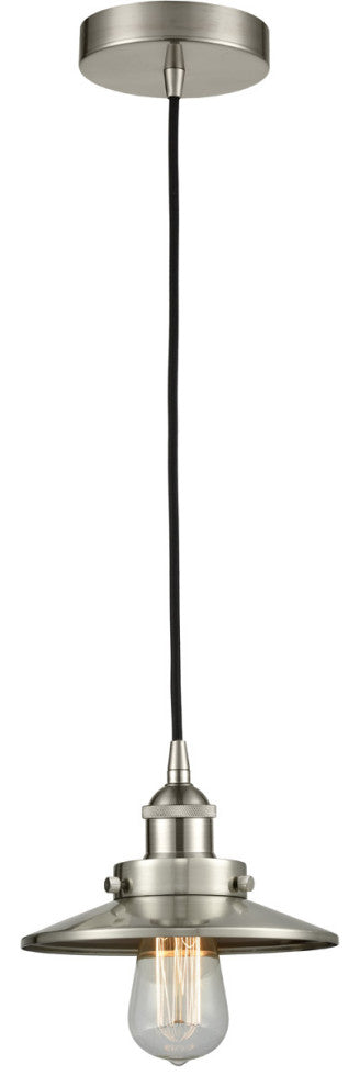 Innovations 616-1PH-SN-M2-LED Railroad 1 Light Mini Pendant Brushed Satin Nickel
