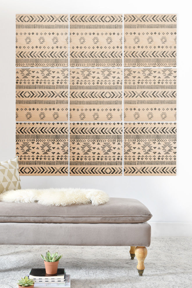 Deny Designs Dash and Ash New Horizons Wood Wall Mural, 4'x4'