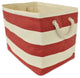 Tango Red Striped Paper Bin