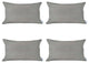 Set of 4 Cream Jacquard Lumbar Pillow Covers