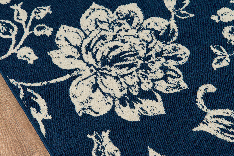 Baja Rug, Navy, 5'3"x7'6"